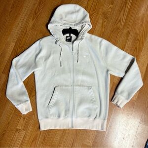 Nike Sportswear Club Full Zip Fleece lined white Hoodie, Sz.medium